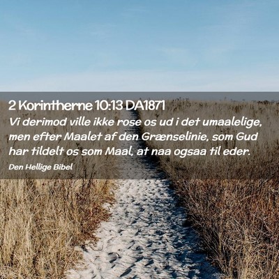 Picture 02 - 2 Korintherne 10:13 DA1871 - Vi derimod ville ikke rose os ud i det - Bible Verse Picture