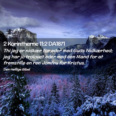 Picture 02 - 2 Korintherne 11:2 DA1871 - Thi jeg er nidkær for eder med Guds Nidkærhed; - Bible Verse Picture
