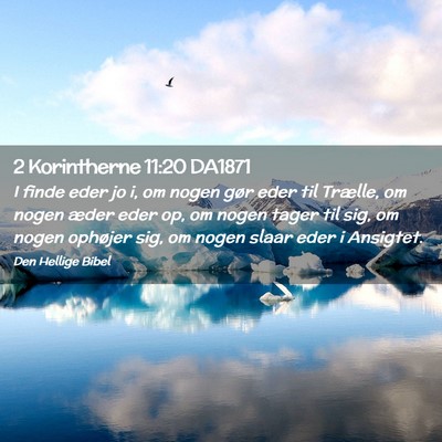 Picture 02 - 2 Korintherne 11:20 DA1871 - I finde eder jo i, om nogen gør eder til - Bible Verse Picture