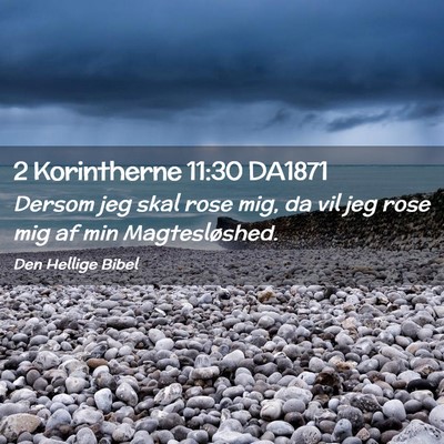 Picture 02 - 2 Korintherne 11:30 DA1871 - Dersom jeg skal rose mig, da vil jeg rose mig af - Bible Verse Picture
