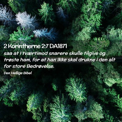Picture 02 - 2 Korintherne 2:7 DA1871 - saa at I tværtimod snarere skulle tilgive og - Bible Verse Picture