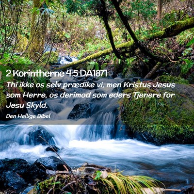 Picture 02 - 2 Korintherne 4:5 DA1871 - Thi ikke os selv prædike vi, men Kristus Jesus - Bible Verse Picture