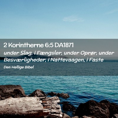 Picture 02 - 2 Korintherne 6:5 DA1871 - under Slag, i Fængsler, under Oprør, under - Bible Verse Picture