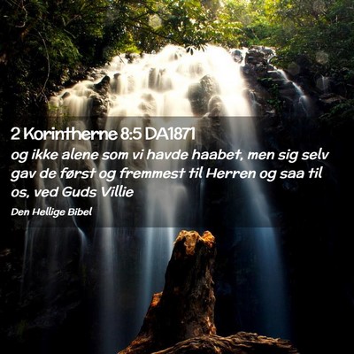 Picture 02 - 2 Korintherne 8:5 DA1871 - og ikke alene som vi havde haabet, men sig selv - Bible Verse Picture