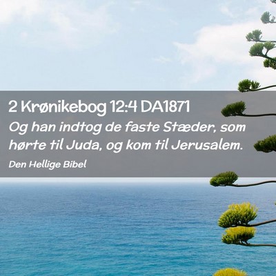Picture 02 - 2 Krønikebog 12:4 DA1871 - Og han indtog de faste Stæder, som hørte til - Bible Verse Picture