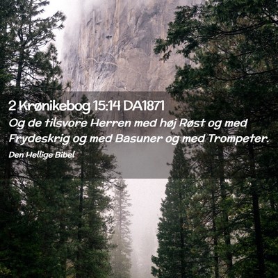Picture 02 - 2 Krønikebog 15:14 DA1871 - Og de tilsvore Herren med høj Røst og med - Bible Verse Picture