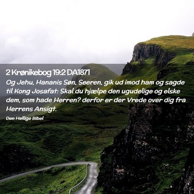 Picture 02 - 2 Krønikebog 19:2 DA1871 - Og Jehu, Hananis Søn, Seeren, gik ud imod ham og - Bible Verse Picture