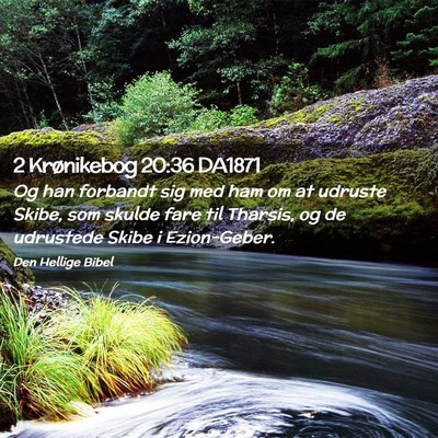 Picture 02 - 2 Krønikebog 20:36 DA1871 - Og han forbandt sig med ham om at udruste Skibe, - Bible Verse Picture
