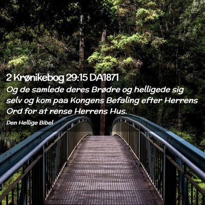 Picture 02 - 2 Krønikebog 29:15 DA1871 - Og de samlede deres Brødre og helligede sig selv - Bible Verse Picture