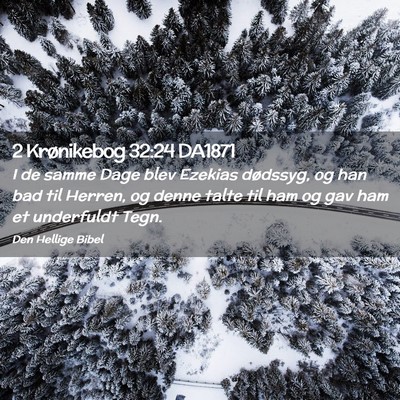 Picture 02 - 2 Krønikebog 32:24 DA1871 - I de samme Dage blev Ezekias dødssyg, og han bad - Bible Verse Picture