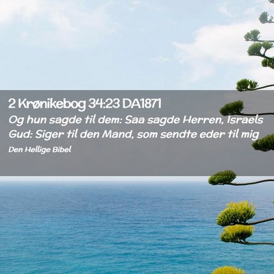 Picture 02 - 2 Krønikebog 34:23 DA1871 - Og hun sagde til dem: Saa sagde Herren, Israels - Bible Verse Picture