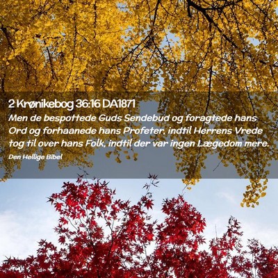 Picture 02 - 2 Krønikebog 36:16 DA1871 - Men de bespottede Guds Sendebud og foragtede hans - Bible Verse Picture