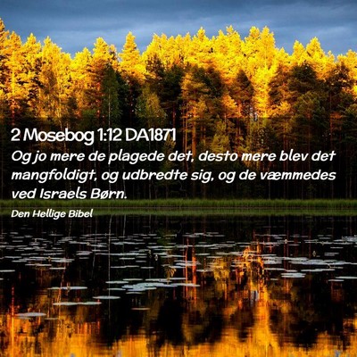 Picture 02 - 2 Mosebog 1:12 DA1871 - Og jo mere de plagede det, desto mere blev det - Bible Verse Picture