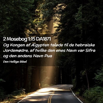 Picture 02 - 2 Mosebog 1:15 DA1871 - Og Kongen af Ægypten talede til de hebraiske - Bible Verse Picture