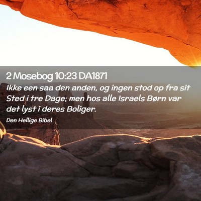 Picture 02 - 2 Mosebog 10:23 DA1871 - Ikke een saa den anden, og ingen stod op fra sit - Bible Verse Picture