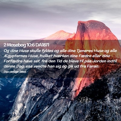 Picture 02 - 2 Mosebog 10:6 DA1871 - Og dine Huse skulle fyldes og alle dine Tjeneres - Bible Verse Picture