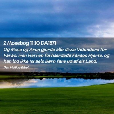 Picture 02 - 2 Mosebog 11:10 DA1871 - Og Mose og Aron gjorde alle disse Vidundere for - Bible Verse Picture