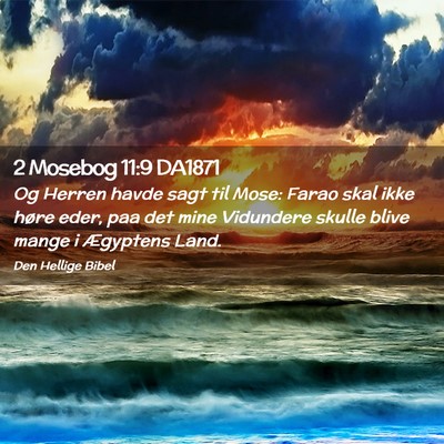Picture 02 - 2 Mosebog 11:9 DA1871 - Og Herren havde sagt til Mose: Farao skal ikke - Bible Verse Picture
