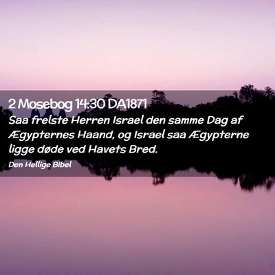 Picture 02 - 2 Mosebog 14:30 DA1871 - Saa frelste Herren Israel den samme Dag af - Bible Verse Picture