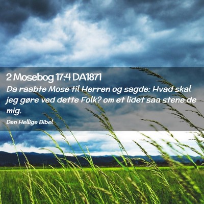 Picture 02 - 2 Mosebog 17:4 DA1871 - Da raabte Mose til Herren og sagde: Hvad skal jeg - Bible Verse Picture
