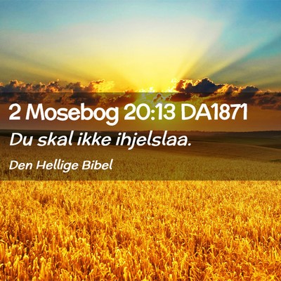 Picture 02 - 2 Mosebog 20:13 DA1871 - Du skal ikke - Bible Verse Picture