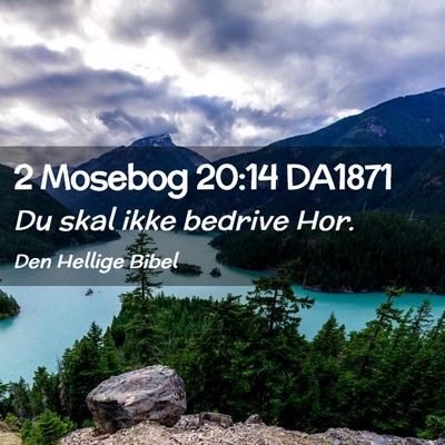 Picture 02 - 2 Mosebog 20:14 DA1871 - Du skal ikke bedrive - Bible Verse Picture