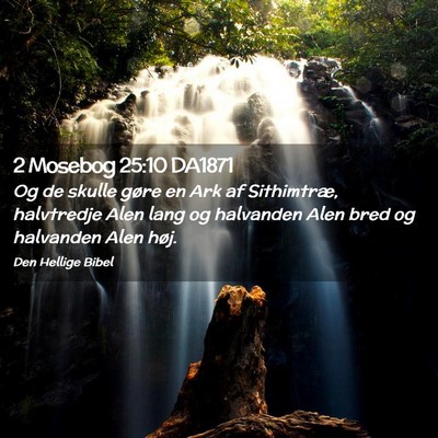 Picture 02 - 2 Mosebog 25:10 DA1871 - Og de skulle gøre en Ark af Sithimtræ, - Bible Verse Picture