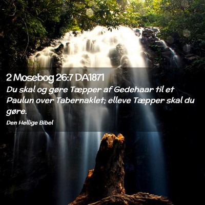 Picture 02 - 2 Mosebog 26:7 DA1871 - Du skal og gøre Tæpper af Gedehaar til et - Bible Verse Picture