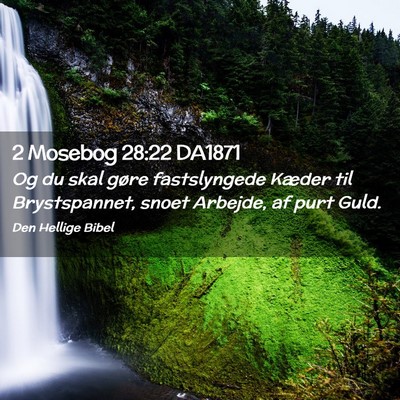 Picture 02 - 2 Mosebog 28:22 DA1871 - Og du skal gøre fastslyngede Kæder til - Bible Verse Picture