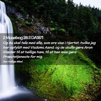 Picture 02 - 2 Mosebog 28:3 DA1871 - Og du skal tale med alle, som ere vise i Hjertet, - Bible Verse Picture