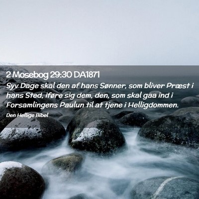Picture 02 - 2 Mosebog 29:30 DA1871 - Syv Dage skal den af hans Sønner, som bliver - Bible Verse Picture