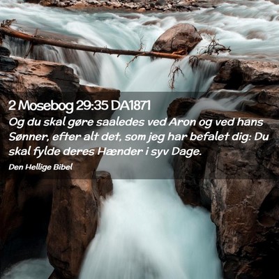Picture 02 - 2 Mosebog 29:35 DA1871 - Og du skal gøre saaledes ved Aron og ved hans - Bible Verse Picture