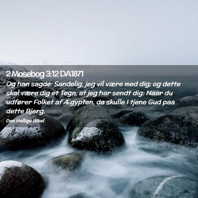 Picture 02 - 2 Mosebog 3:12 DA1871 - Og han sagde: Sandelig, jeg vil være med dig; og - Bible Verse Picture