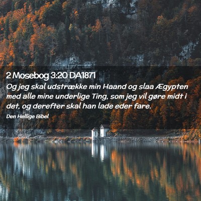 Picture 02 - 2 Mosebog 3:20 DA1871 - Og jeg skal udstrække min Haand og slaa Ægypten - Bible Verse Picture