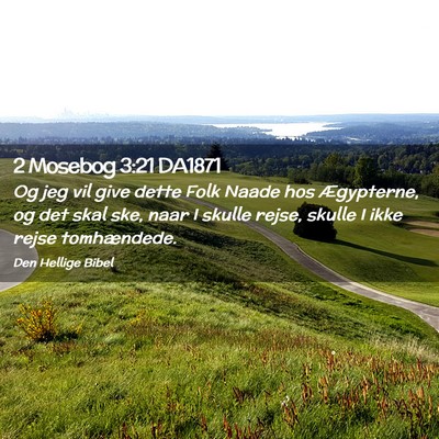 Picture 02 - 2 Mosebog 3:21 DA1871 - Og jeg vil give dette Folk Naade hos Ægypterne, - Bible Verse Picture