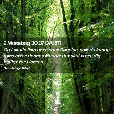 Picture 02 - 2 Mosebog 30:37 DA1871 - Og I skulle ikke gøre eder Røgelse, som du - Bible Verse Picture