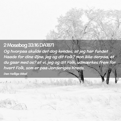 Picture 02 - 2 Mosebog 33:16 DA1871 - Og hvorpaa skulde det dog kendes, at jeg har - Bible Verse Picture