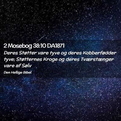 Picture 02 - 2 Mosebog 38:10 DA1871 - Deres Støtter vare tyve og deres Kobberfødder - Bible Verse Picture