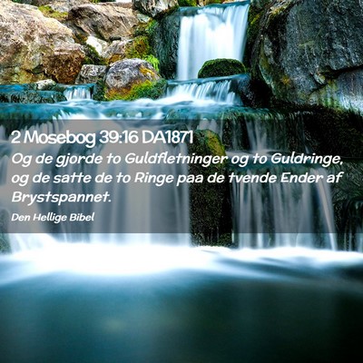 Picture 02 - 2 Mosebog 39:16 DA1871 - Og de gjorde to Guldfletninger og to Guldringe, - Bible Verse Picture
