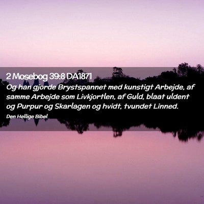 Picture 02 - 2 Mosebog 39:8 DA1871 - Og han gjorde Brystspannet med kunstigt Arbejde, - Bible Verse Picture