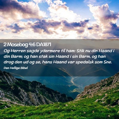 Picture 02 - 2 Mosebog 4:6 DA1871 - Og Herren sagde ydermere til ham: Stik nu din - Bible Verse Picture