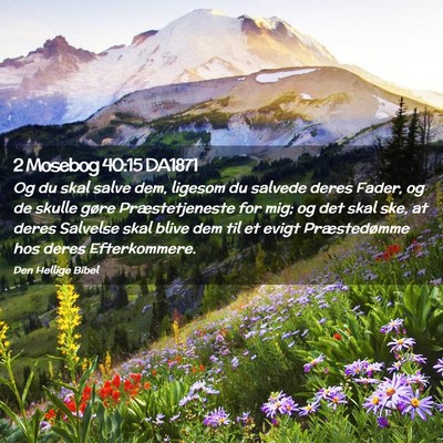 Picture 02 - 2 Mosebog 40:15 DA1871 - Og du skal salve dem, ligesom du salvede deres - Bible Verse Picture