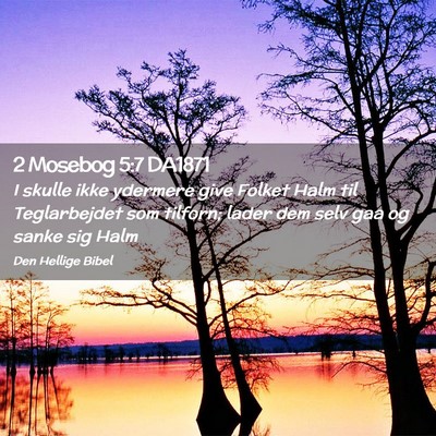 Picture 02 - 2 Mosebog 5:7 DA1871 - I skulle ikke ydermere give Folket Halm til - Bible Verse Picture
