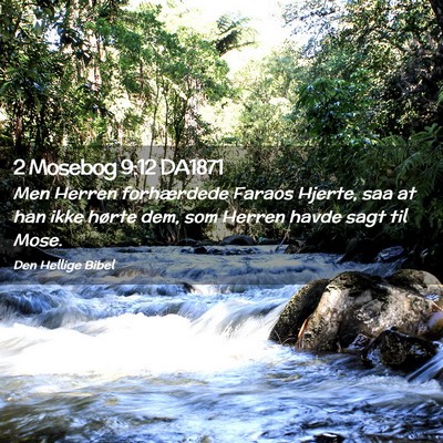 Picture 02 - 2 Mosebog 9:12 DA1871 - Men Herren forhærdede Faraos Hjerte, saa at han - Bible Verse Picture