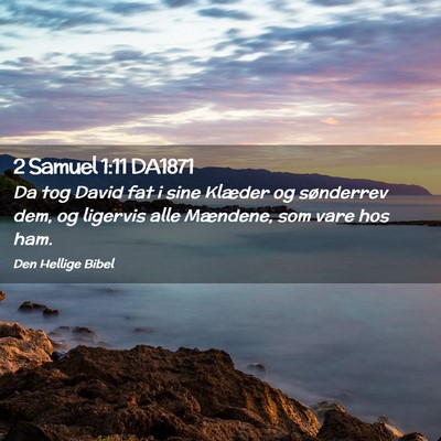 Picture 02 - 2 Samuel 1:11 DA1871 - Da tog David fat i sine Klæder og sønderrev - Bible Verse Picture