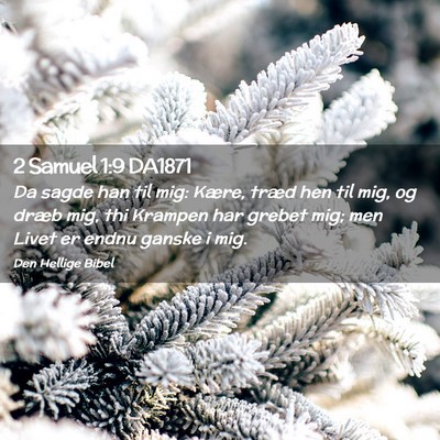 Picture 02 - 2 Samuel 1:9 DA1871 - Da sagde han til mig: Kære, træd hen til mig, - Bible Verse Picture