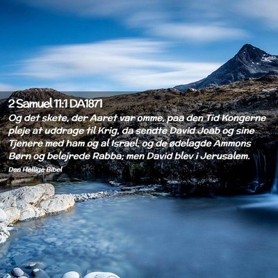 Picture 02 - 2 Samuel 11:1 DA1871 - Og det skete, der Aaret var omme, paa den Tid - Bible Verse Picture