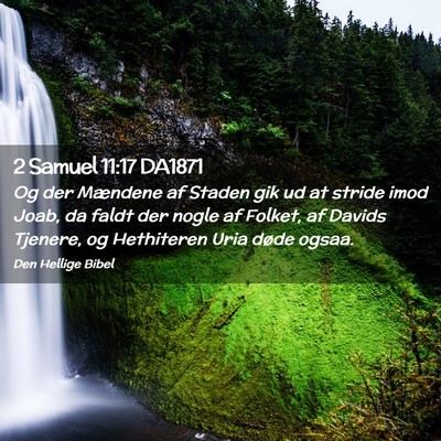 Picture 02 - 2 Samuel 11:17 DA1871 - Og der Mændene af Staden gik ud at stride imod - Bible Verse Picture