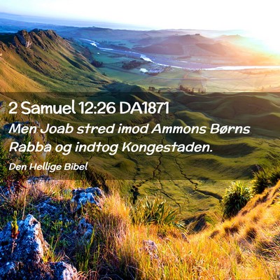 Picture 02 - 2 Samuel 12:26 DA1871 - Men Joab stred imod Ammons Børns Rabba og indtog - Bible Verse Picture
