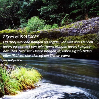 Picture 02 - 2 Samuel 15:21 DA1871 - Og Ithaj svarede Kongen og sagde: Saa vist som - Bible Verse Picture
